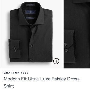 Dark Grey Ultra-Luxe Paisley Dress Shirt